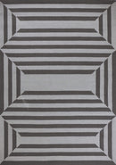 Carpets Indoor Outdoor Carpet - 6'6" x 9'6" UV-treated Polypropylene Charcoal Area Rug HomeRoots