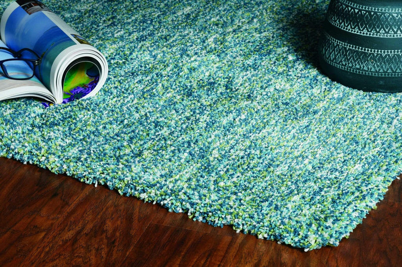 Carpets Indoor Outdoor Carpet - 7'6" X 9'6" Polyester Seafoam Heather Area Rug HomeRoots