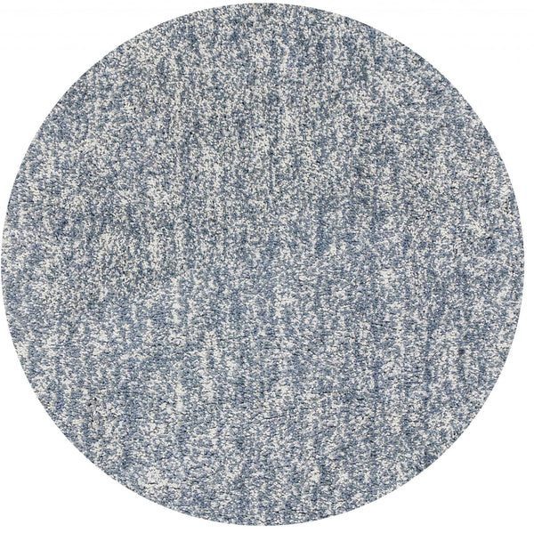 Carpets Indoor Outdoor Carpet - 8' Round Polyester Slate Heather Area Rug HomeRoots