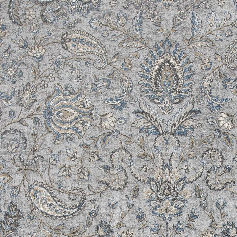 Carpets Living Room Carpet - 2'2" x 3'7" Viscose Silver/Blue Area Rug HomeRoots