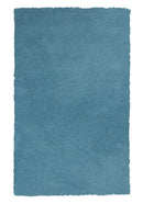 Carpets Living Room Carpet - 3'3" x 5'3" Polyester Highlighter Blue Area Rug HomeRoots