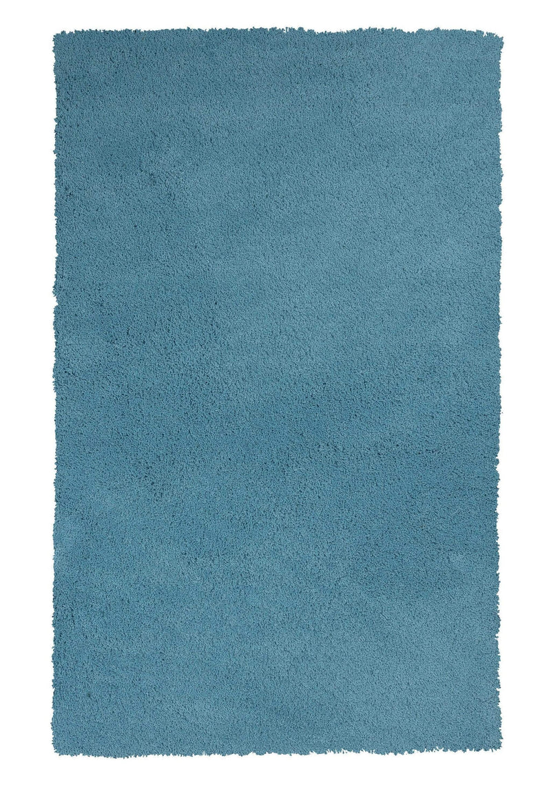 Carpets Living Room Carpet - 3'3" x 5'3" Polyester Highlighter Blue Area Rug HomeRoots