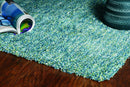 Carpets Living Room Carpet - 3'3" x 5'3" Polyester Seafoam Heather Area Rug HomeRoots