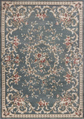 Carpets Living Room Carpet 5'3" x 7'7" Polypropylene Slate Blue Area Rug 4042 HomeRoots