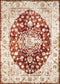 Carpets Modern Carpet 150" x 180" x 0.39" Crimson Olefin Rug 7110 HomeRoots