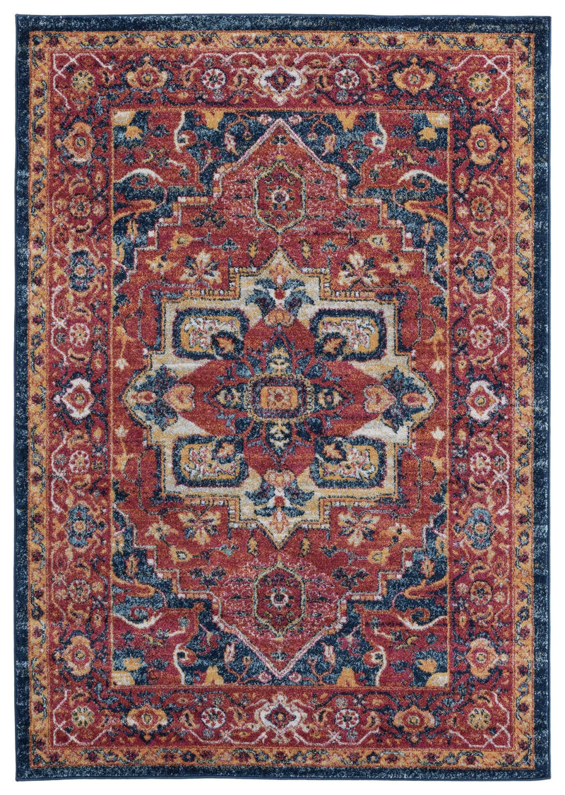 Carpets Modern Carpet - 63" x 86" x 0.4" Brick Olefin Area Rug HomeRoots