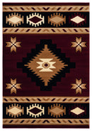 Carpets New Carpet - 31" x 50" x 0.53" Burgundy Olefin/Polypropylene Mat Rug HomeRoots