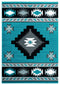 Carpets New Carpet 31" x 50" x 0.53" Turquoise Olefin/Polypropylene Mat Rug 7293 HomeRoots