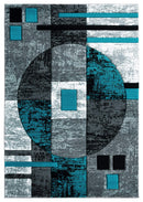 Carpets New Carpet - 63" x 90" x 0.5 Turquoise Olefin/Polypropylene Area Rug HomeRoots