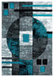 Carpets New Carpet - 63" x 90" x 0.5 Turquoise Olefin/Polypropylene Area Rug HomeRoots