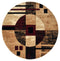 Carpets Round Carpet - 22" x 32" x 0.5" Burgundy Olefin/Polypropylene Round Rug HomeRoots