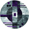 Carpets Round Carpet - 6 x 90" x 0.5" Plum Olefin/Polypropylene Round Rug HomeRoots