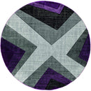 Carpets Round Carpet - 94" x 94" x 0.5" Plum Olefin/Polypropylene Round Rug HomeRoots
