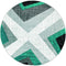 Carpets Round Carpet - 94" x 94" x 0.5" Turquoise Olefin/Polypropylene Round Rug HomeRoots