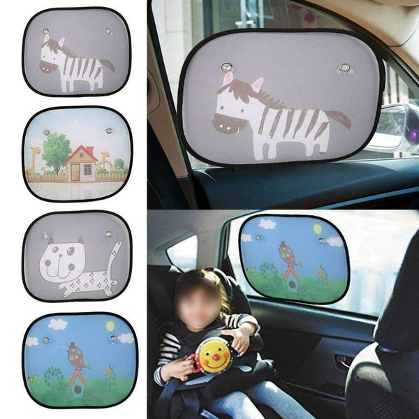 Cartoon Baby Car Sun Shade Universal Car Window Sunshade Blocking Baby Kids Toddler Visor Hot Harmful UV Rays Baby Car Sun Shade-1-JadeMoghul Inc.