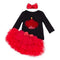 Cartoon Baby Clothing Sets Black Long Sleeve Rompers + Red Ruffle Skirts + Headband 3pcs Set Tutu Pettiskirt Girl Clothes-38Z717-3M-JadeMoghul Inc.
