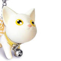 Cartoon Fashion Cat Kitten Keychain Keyring Bell Toy Lover Key Chain Rings For Handbag 88 KQS-White-JadeMoghul Inc.