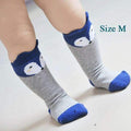 Cartoon Fox Baby Socks with Ears Cotton Kids Girl Boy Knee High Socks Kids Infantil Accessories 6 Colors-Grey M-JadeMoghul Inc.