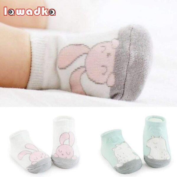 Cartoon Unisex Newborn Anti Slip Baby Girls/ Boys Cotton Toddler Boat Socks Spring Fall Socks-Army Green-0-3 months-JadeMoghul Inc.