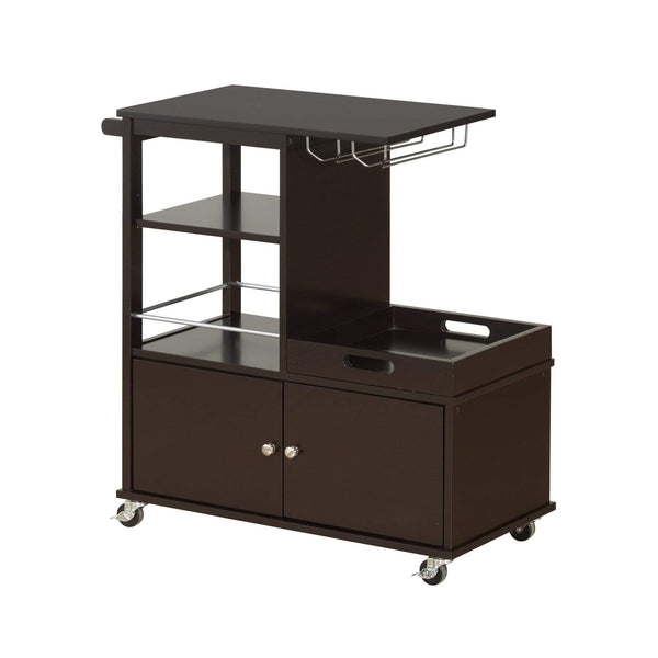 Carts Carts For Sale - 16" X 34" X 34" Wenge Wood Casters Kitchen Cart HomeRoots