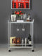 Carts Carts For Sale - 17" X 29" X 35" Chrome Clear Glass Metal Acrylic Serving Cart HomeRoots