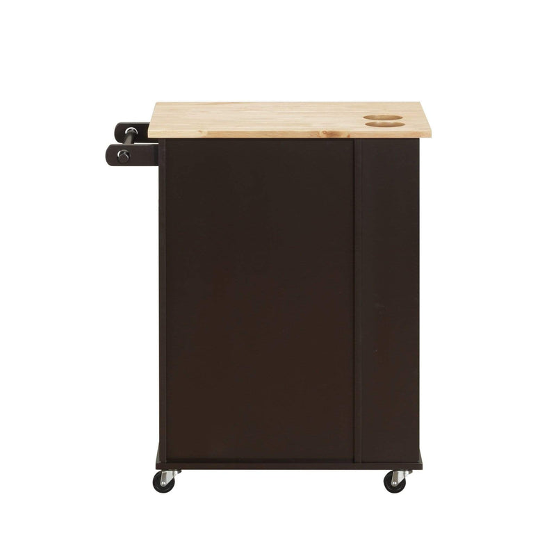 Carts Carts For Sale - 18" X 29" X 34" Natural Wenge Wood Casters Kitchen Cart HomeRoots