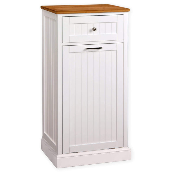 Carts Carts For Sale - 20.25" X 16.5" X 40" White Microwave Kitchen Cart with Hideaway Trash Can Holder HomeRoots