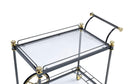 Carts Carts For Sale - 20" X 31" X 31" Black Gold Clear Glass Metal Casters Serving Cart HomeRoots
