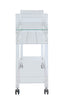 Carts Kitchen Cart - 31" X 16" X 31" Clear Acrylic And Clear Glass Serving Cart HomeRoots