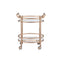 Carts Utility Cart - 27" X 19" X 34" Clear Glass And Rose Gold Serving Cart HomeRoots