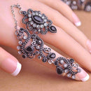 Carved Flowers Vintage Pretty Exquisite Mid Rings Fashion Turkish Jewelry Anel Aneis Masculinos Anillos Anti Gold Accessories-Resizable-Anti Silver Black-JadeMoghul Inc.