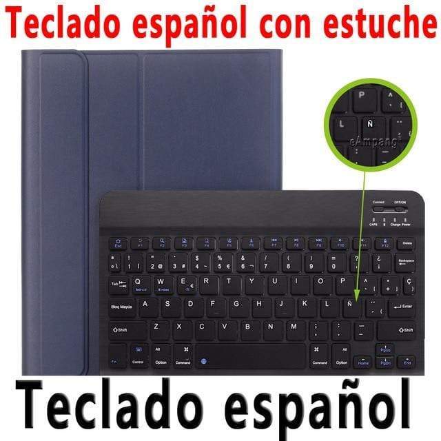 Case for iPad 10.2 Keyboard Case with Pencil Holder for Apple iPad 7 7th Generation A2197 A2198 Russian Spanish English Keyboard AExp