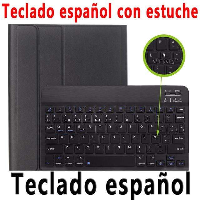 Case for iPad 10.2 Keyboard Case with Pencil Holder for Apple iPad 7 7th Generation A2197 A2198 Russian Spanish English Keyboard AExp