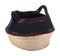 Cases Basket Case - 11.4" x 11.4" x 11" Black & Beige, Cotton, Seagrass, Basket With Handles HomeRoots