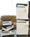 Cases Basket Case - 14" x 17.5" x 19.5" White, Blue, Rectangular, Willow - Basket Set of 5 HomeRoots