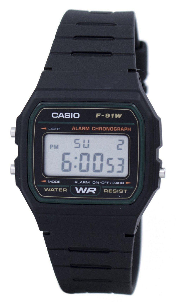 Casio Classic Sports Chronograph Alarm F-91W-3SDG F91W-3SDG Men's Watch-Branded Watches-JadeMoghul Inc.