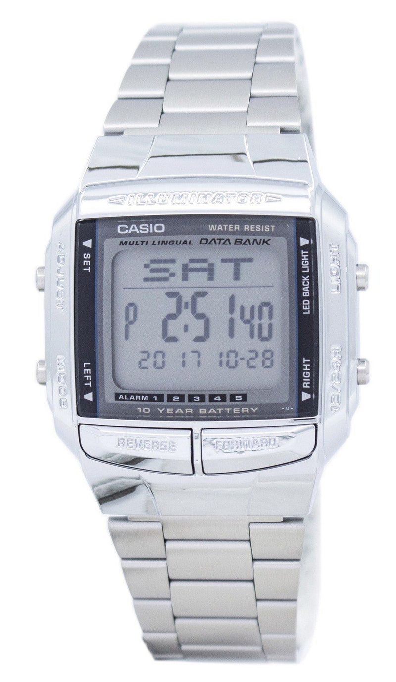 Casio Data Bank Illuminator Dual Time Alarm Digital Db-360-1a Db360-1a Men's Watch (FREE Shipping)-Branded Watches-JadeMoghul Inc.