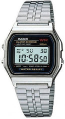 Casio Digital Alarm Chrono Stainless Steel A159WA-N1DF A159WA-N1 Men's Watch-Branded Watches-JadeMoghul Inc.