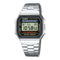Casio Digital Alarm Chrono Stainless Steel A168WA-1WDF A168WA-1W Unisex Watch-Brand Watches-JadeMoghul Inc.