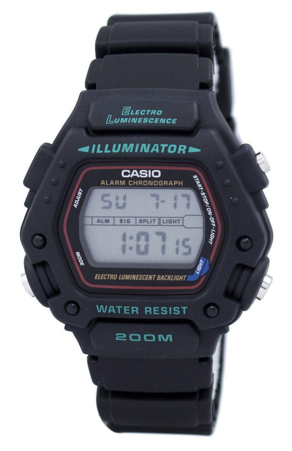 Casio Digital Classic Alarm Chronograph WR200M DW-290-1VS DW-290-1 Men's Watch-Branded Watches-JadeMoghul Inc.