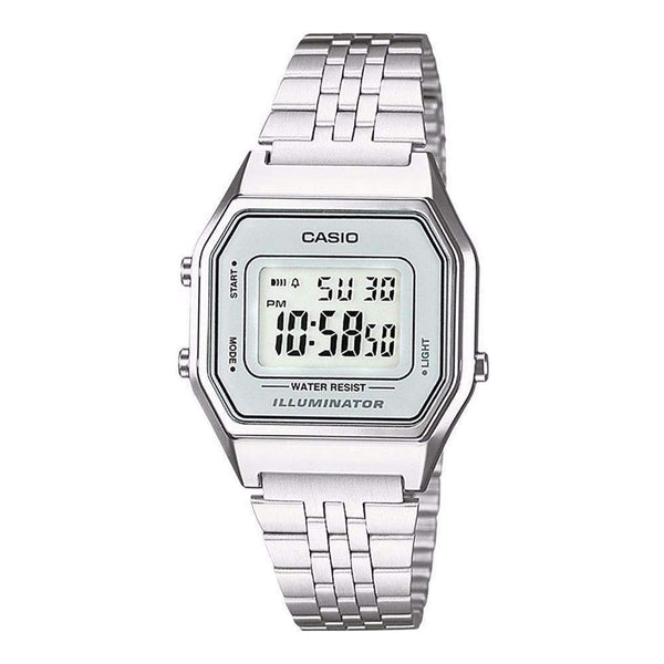 Casio Digital Quartz Stainless Steel Illuminator LA680WA-7DF LA680WA-7 Women's Watch-Brand Watches-JadeMoghul Inc.