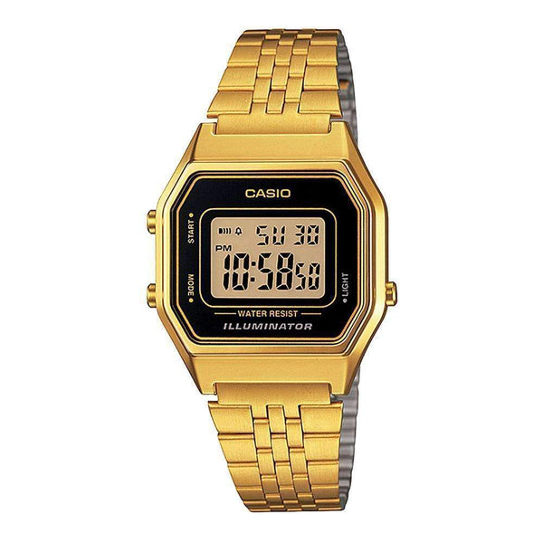 Casio Digital Quartz Stainless Steel Illuminator LA680WGA-1DF LA680WGA-1 Women's Watch-Brand Watches-JadeMoghul Inc.