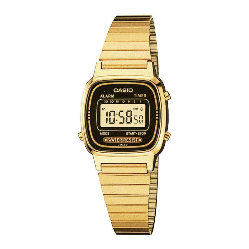 Casio Digital Stainless Steel Alarm Timer LA670WGA-1DF LA670WGA-1 Women's Watch-Brand Watches-JadeMoghul Inc.