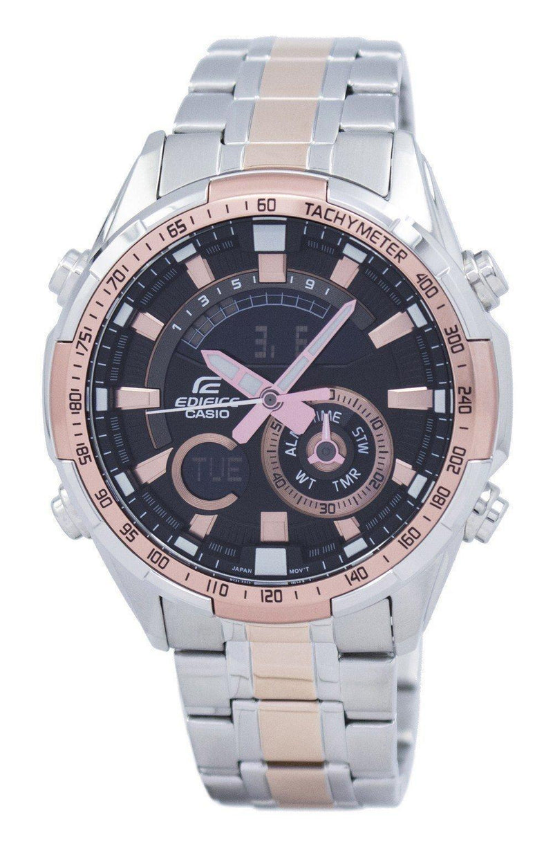 Casio Edifice Chronograph Tachymeter Analog Digital ERA-600SG-1A9V ERA600SG-1A9V Men's Watch-Branded Watches-JadeMoghul Inc.