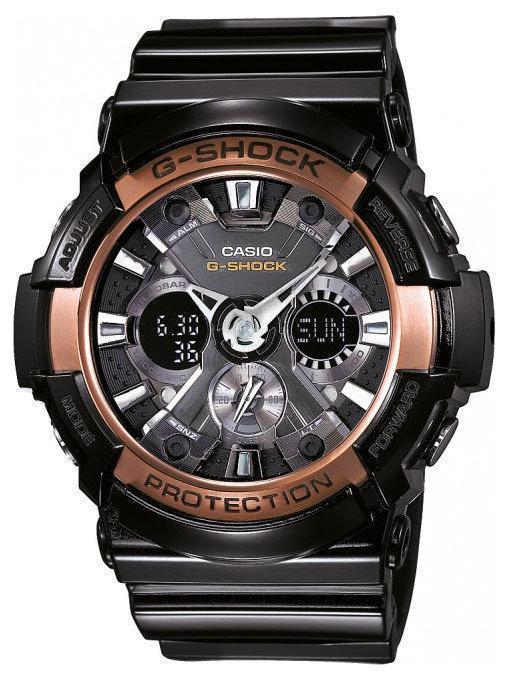 Casio G-Shock Rose Gold Accented GA-200RG-1A GA200RG-1A Men's Watch-Branded Watches-JadeMoghul Inc.