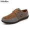 Casual Canvas Shoes For Men / Suede Leather Flats-Brown-6-JadeMoghul Inc.