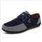 Casual Canvas Shoes For Men / Suede Leather Flats-bule and grey-8.5-JadeMoghul Inc.