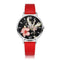 Casual Flower Silver Women Quartz Wristwatch-Red Silver-JadeMoghul Inc.