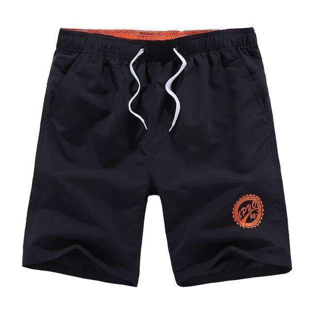 Casual Men Shorts / Men Quick Drying Summer Style Solid Polyester Clothing-black O-L-JadeMoghul Inc.