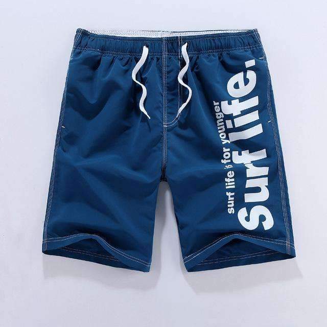 Casual Men Shorts / Men Quick Drying Summer Style Solid Polyester Clothing-blue-L-JadeMoghul Inc.